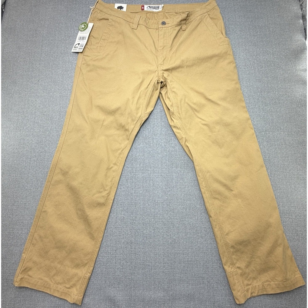 Mountain Khakis Pants Men 42x32 Brown Slim Fit Organic Cotton Canvas Chino NWT